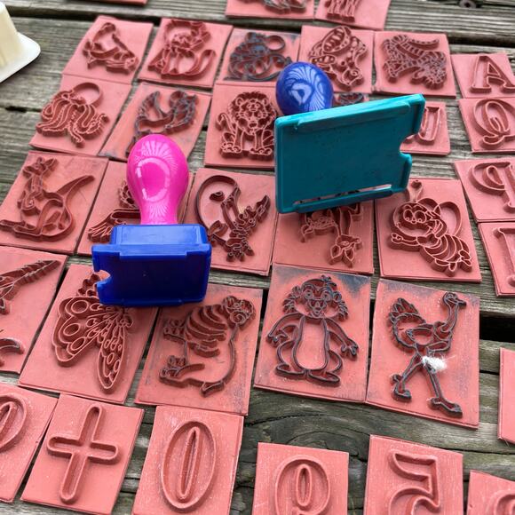 Rubber Stamping Stamp Kit Ink Art Kit Kids - Picture 6 of 16